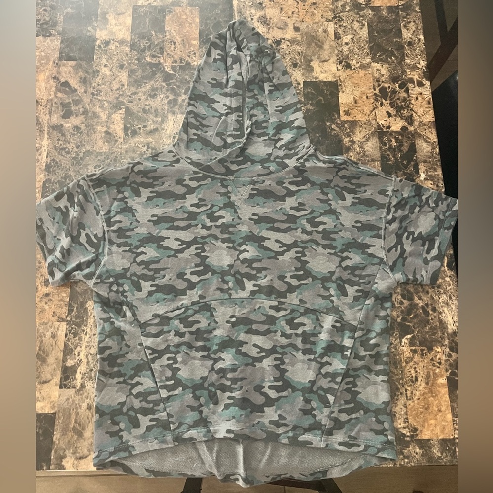 Fabletics Gray Camouflage Hoodie